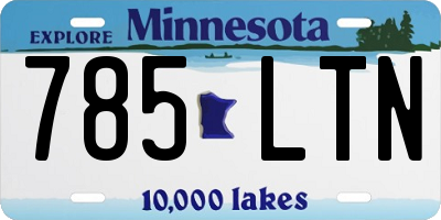 MN license plate 785LTN