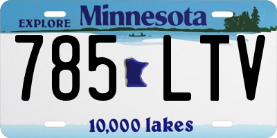 MN license plate 785LTV