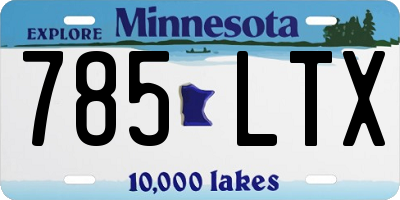 MN license plate 785LTX