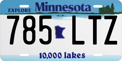 MN license plate 785LTZ