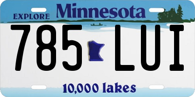 MN license plate 785LUI