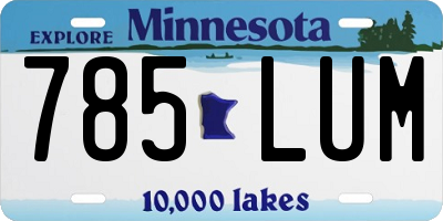 MN license plate 785LUM
