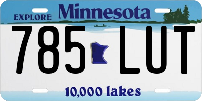 MN license plate 785LUT