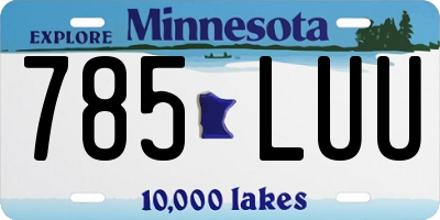 MN license plate 785LUU