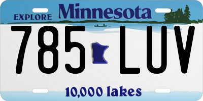 MN license plate 785LUV