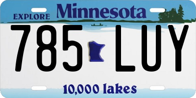 MN license plate 785LUY
