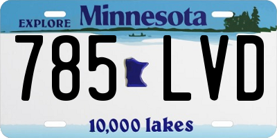 MN license plate 785LVD