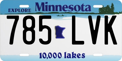 MN license plate 785LVK