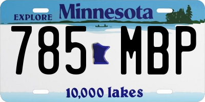 MN license plate 785MBP