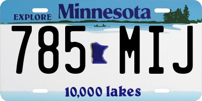 MN license plate 785MIJ