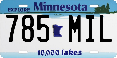 MN license plate 785MIL