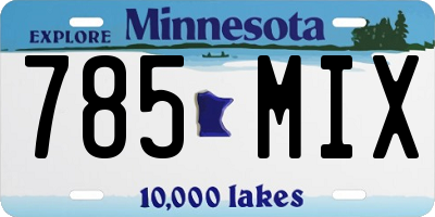 MN license plate 785MIX