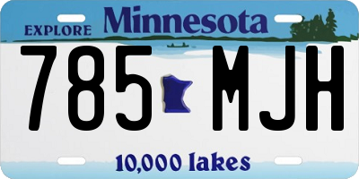 MN license plate 785MJH