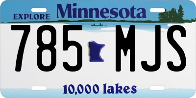 MN license plate 785MJS