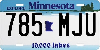 MN license plate 785MJU