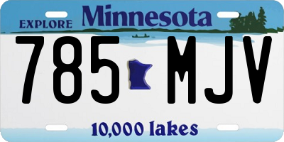 MN license plate 785MJV