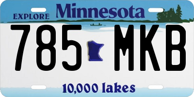 MN license plate 785MKB