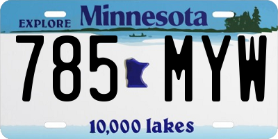 MN license plate 785MYW