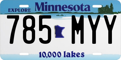 MN license plate 785MYY