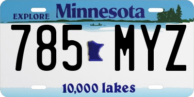 MN license plate 785MYZ