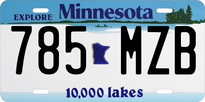 MN license plate 785MZB