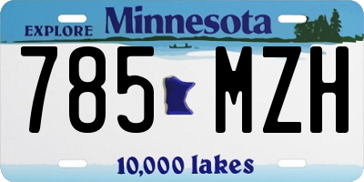 MN license plate 785MZH