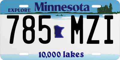 MN license plate 785MZI