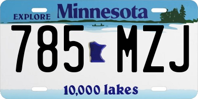 MN license plate 785MZJ