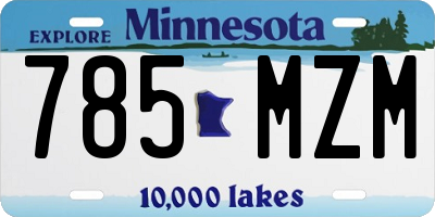 MN license plate 785MZM
