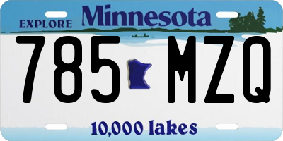 MN license plate 785MZQ
