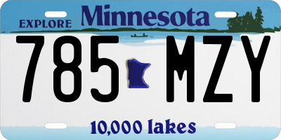 MN license plate 785MZY