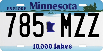 MN license plate 785MZZ