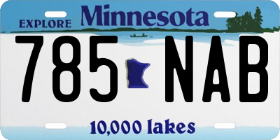 MN license plate 785NAB