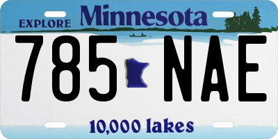 MN license plate 785NAE