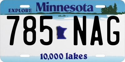 MN license plate 785NAG