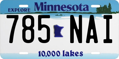 MN license plate 785NAI