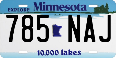 MN license plate 785NAJ