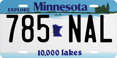 MN license plate 785NAL