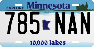 MN license plate 785NAN