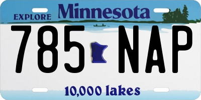 MN license plate 785NAP
