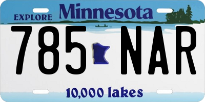 MN license plate 785NAR