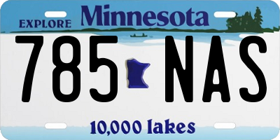 MN license plate 785NAS