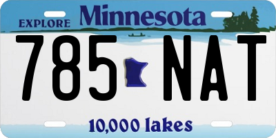 MN license plate 785NAT