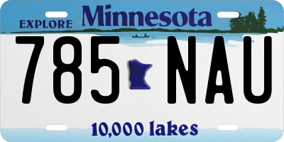 MN license plate 785NAU