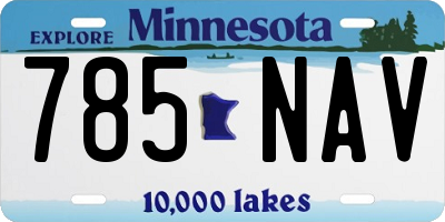 MN license plate 785NAV
