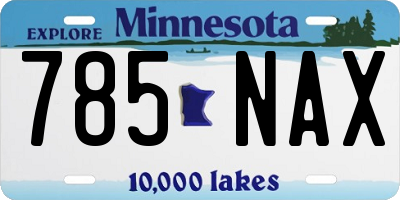 MN license plate 785NAX