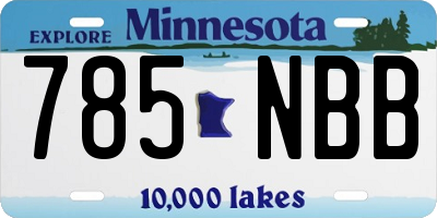 MN license plate 785NBB