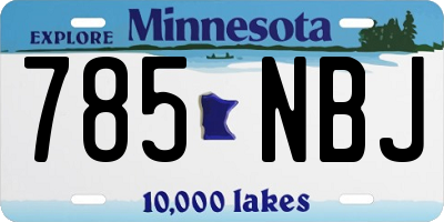 MN license plate 785NBJ