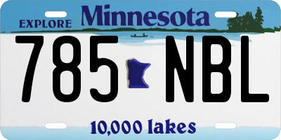 MN license plate 785NBL