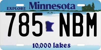 MN license plate 785NBM